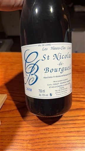 Loire Valley Saint-Nicolas-De-Bourgueil EARL Galsot - Boulerie Les Hauts-Clos Calés 2018