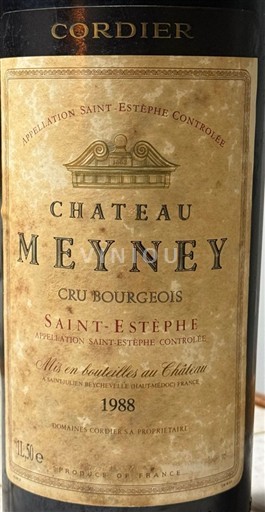 Bordeaux Saint-Estèphe Domaine Meyney (Domaines Cordier) Cru Bourgeois 1988