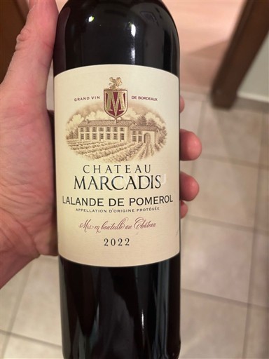 Bordeaux Lalande-de-Pomerol Château Marcadis 2022