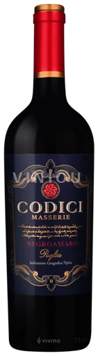 Apulien Ospecificerad Codici Masserie Negroamaro 2023