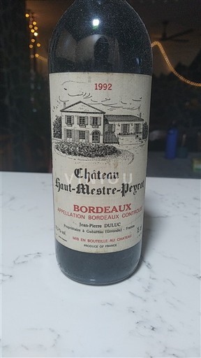 Bordeaux Château Haut-Mestre-Peyrot 1992