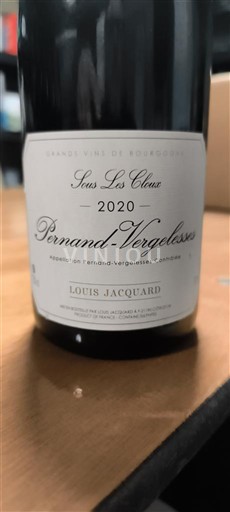 Borgonha Pernand-vergelesses Louis Jacquard Sous Les Clous 2020