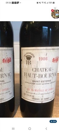 Bordeaux Saint-Estèphe Château Haut-Bournac 1986