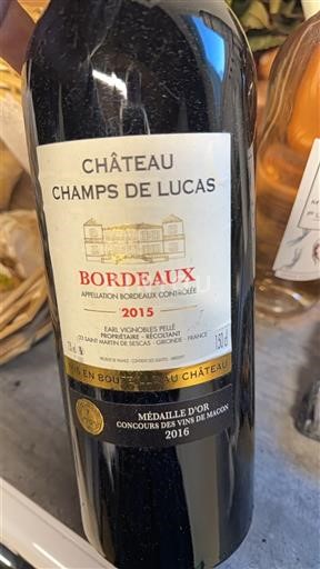 Bordeaux Château Champs de Lucas 2015