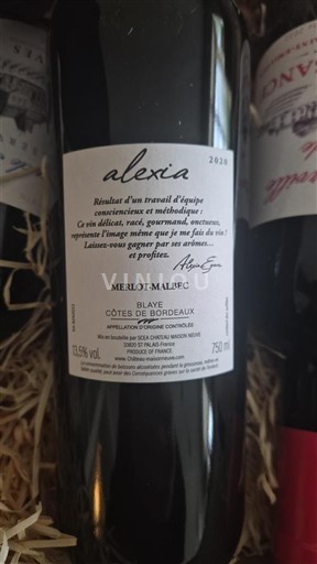 Bordeaux Blaye-Côtes-de-Bordeaux Blaye Alexia 2020