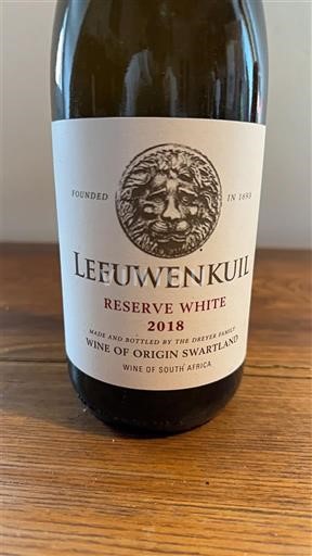Région côtière Swartland Leeuwenkuil Reserve White 2018