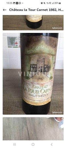 Bordeaux Haut-Médoc Grand Cru Château La Tour Carnet 1982