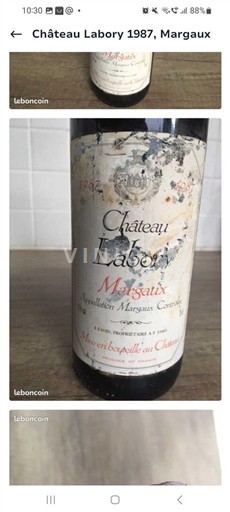 Bordeaux Margaux Château Labory 1987