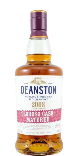 Viski Single Malt Whisky Deanston Olorosso Cask Matured 2008 Deanston 12a - 2008 Škotska Highlands