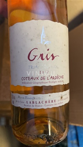 Alpes y Países Ródano Coteaux de l'Ardèche Lablachère Gris 2012