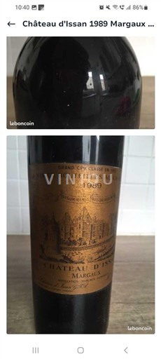 Bordeaux Margaux Grand Cru Château Issan 1989