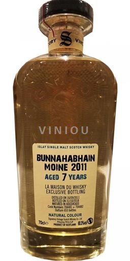 Viski Single Malt Whisky Signatory Vintage Moine 2011 Bunnahabhain 7a - 2011 Škotska Islay