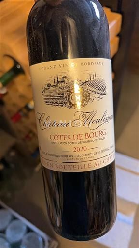 Bordeaux Côtes-de-bourg Château Moulinon 2020