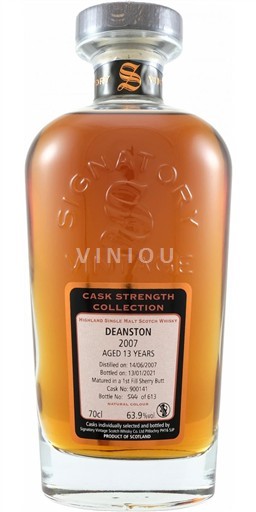 Viski Single Malt Whisky Signatory Vintage Deanston 2007 Deanston 13a - 2007 Škotska Highlands