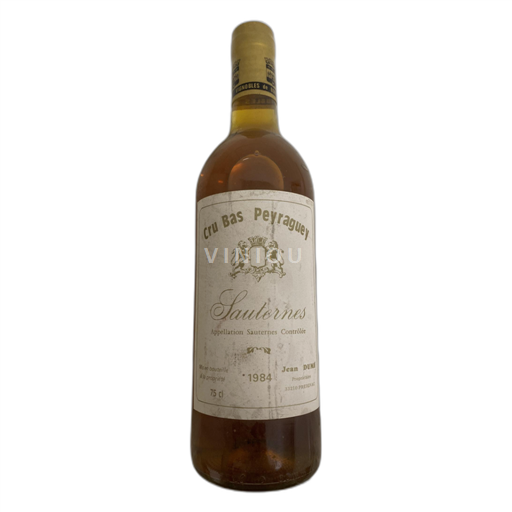 Bordeaux Sauternes Cru Bas Peyraguey 1984