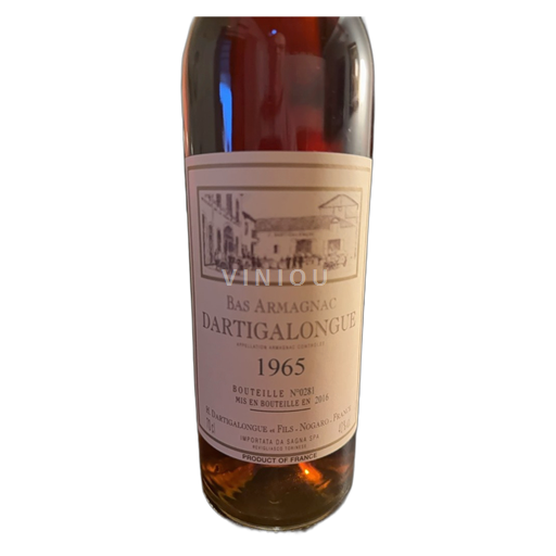 Armagnac XO Dartigalongue Dartigalongue 10a - 1965 Ranska Lounais-Ranska Bas-Armagnac