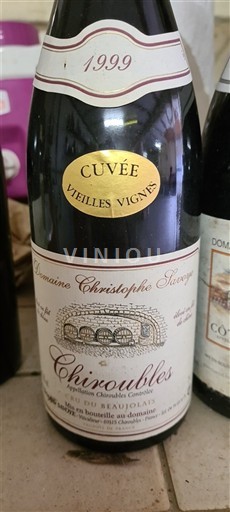 Beaujolais Chiroubles Domaine Christophe Savoye Vieilles Vignes 1999