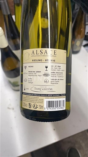Alsacia Cave de Turckheim Riesling Réserve 2021