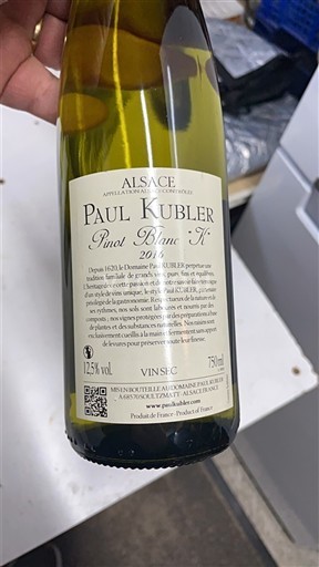 Alsace Paul Kubler Pinot Blanc K 2014
