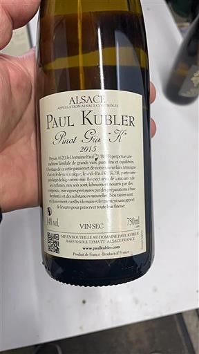 Alsace Paul Kubler Pinot Gris K 2018
