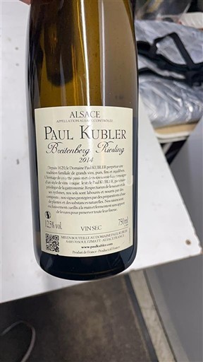 Alsace Paul Kubler Breitenberg 2014