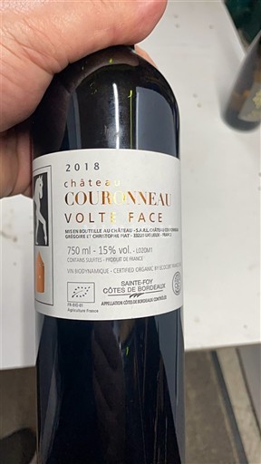 Bordeaux Côtes-de-Bordeaux Château Couronneau Volte Face 2018