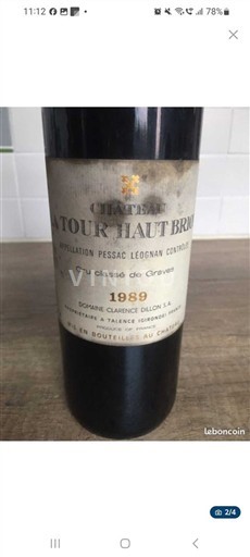 Bordeaux Pessac-Léognan Château La Tour Haut-Brion 1989