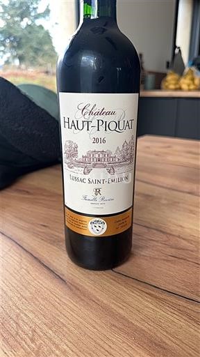 Bordéus Lussac-Saint-Émilion Château Haut-Piquat Vieilles Vignes 2016