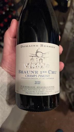 Bourgogne Beaune Premier Cru Domaine Besson Champs Pimont 2020