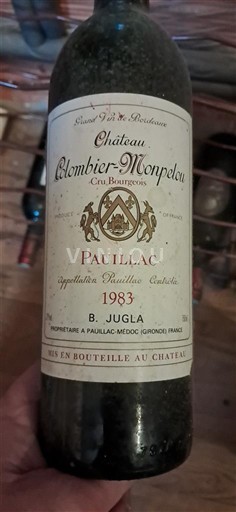 Bordeaux Pauillac Château Colombier-Monpelou 1983