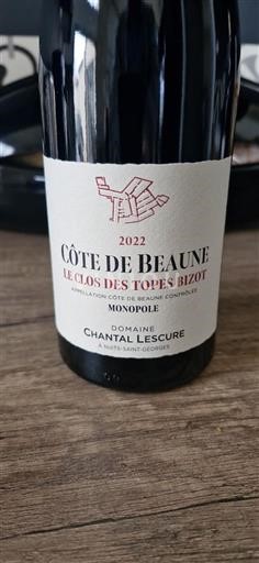 Bourgondië Côte-de-Beaune Domaine Chantal Lescure Le Clos des Topes Bizot 2022