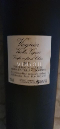 Provence, Nedre Rhône-dalen, Korsika Vaucluse Viognier Vieilles Vignes 2017