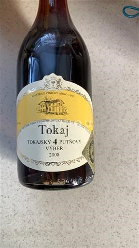 Tokaj Château Vínický Tokajský 4 Putňový Výber 2008