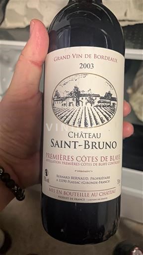 Bordeaux Niet gespecificeerd Château Saint-Bruno 2003