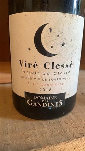Vin Blanc sec Terroir de Clessé Domaine S Gandines 2018 France Bourgogne Viré-clessé AOC