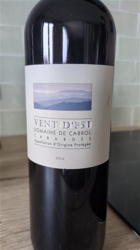 Linguadoca Cabardès Domaine Cabrol Vent d'Est 2018