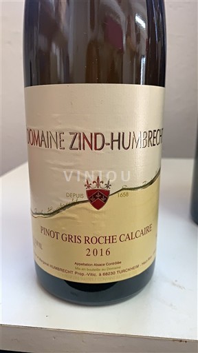 Alsace Domaine Zind-Humbrecht Pinot Gris Roche Calcaire 2016