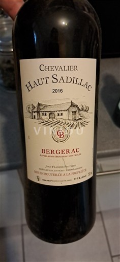 Sud-Ovest Bergerac Chevalier Haut Sadillac 2016