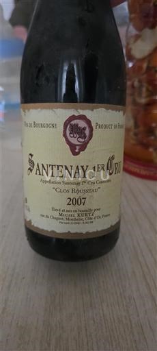 Borgogna Santenay Premier Cru Michelot Clos Rousseau 2007