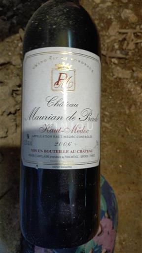 Bordeaux Haut-Médoc Château Maurian de Prade 2006