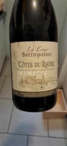 Rhône Valley Côtes du Rhône La Cour Brétignières 2016