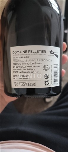Аквітанія та Шарант Шаранте Domaine Pelletier Souvigner gris Без вінтажу