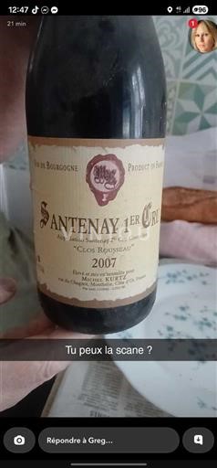 Bourgogne Premier Cru Moillard-Grivot Clos Rousseau 2007