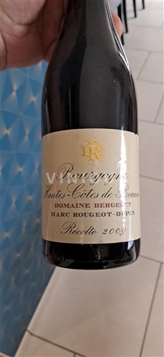 Бургундія Не вказано Domaine Bergeret Marc Rougeot-Dupin 2009