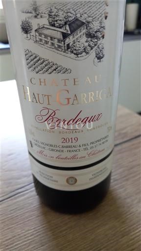 Bordeaux Château Haut-Garriga 2019