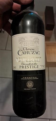Sydvestfrankrig Fronton Château CahuzaC Prestige 2012