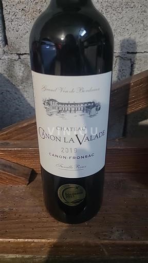 Vin Rouge sec Château Canon La Valade 2019 France Bordeaux Canon-Fronsac AOC