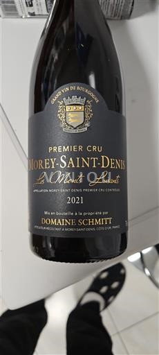 Bourgogne Morey-saint-denis Premier Cru Domaine Schmitt Les Monts Luisants 2021