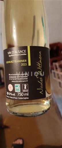 Alsacia Domaine Wittmann Gewurztraminer 2023