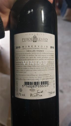 Linguadoca Minervois Pujol Izard Vieilles Vignes 2015